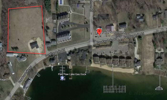 Crystal Palace Ballroom at Paw Paw Lake - Now An Empty Lot (newer photo)